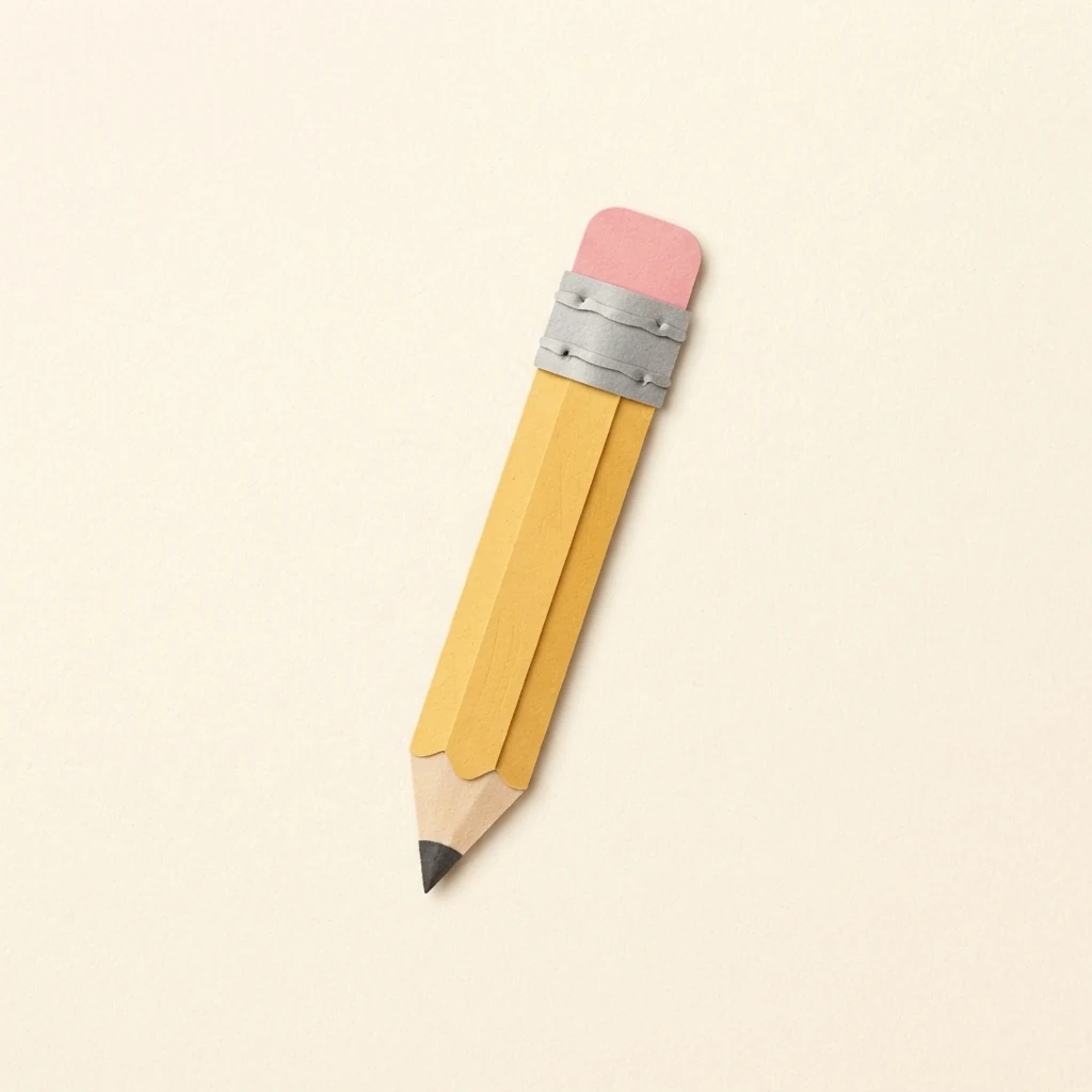 Ein Bleistift aus Papier