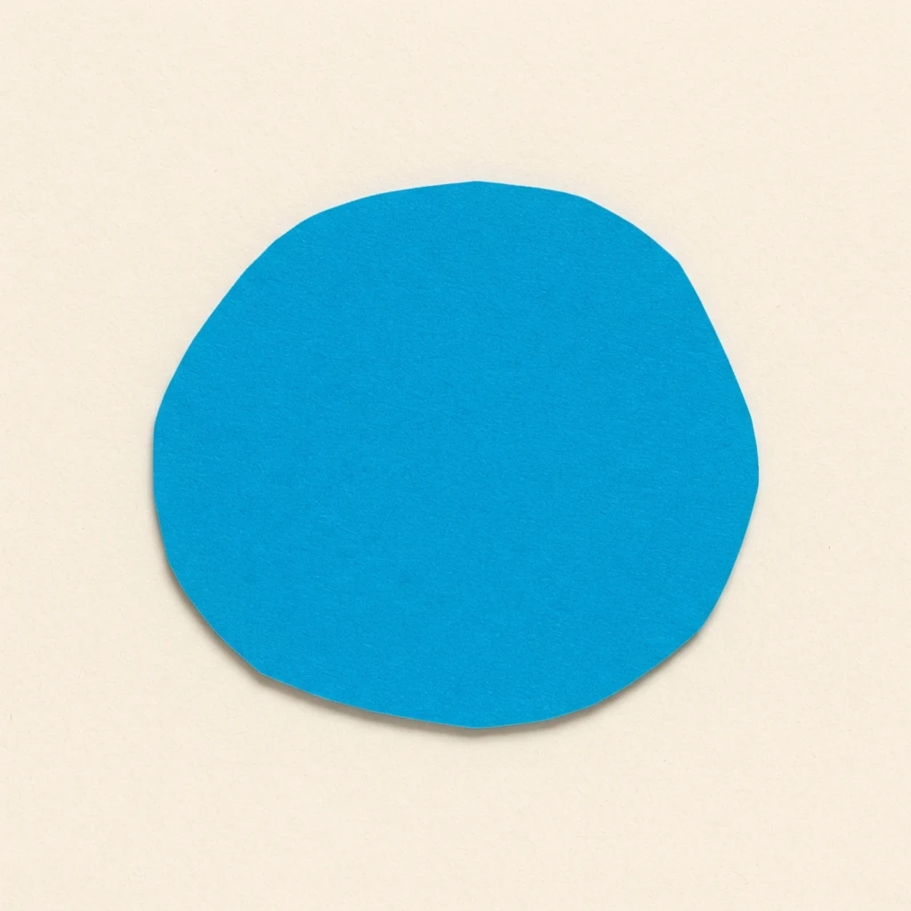 Eine blaue Fläche aus Papier