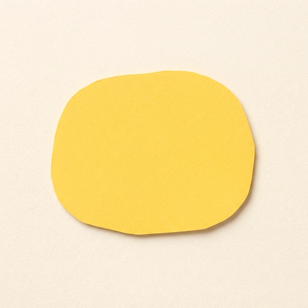 Eine gelbe Fläche aus Papier